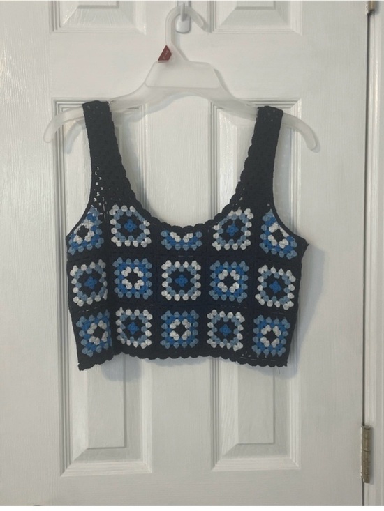 Sincerly Jules Tops - New With Tags Blue Crochet Crop Top